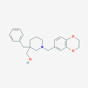 [3-benzyl-1-(2,3-dihydro-1,4-benzodioxin-6-ylmethyl)-3-piperidinyl]methanol