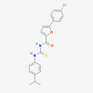 molecular formula C21H19ClN2O2S B470406 5-(4-chlorophenyl)-N-{[4-(propan-2-yl)phenyl]carbamothioyl}furan-2-carboxamide CAS No. 445418-52-0