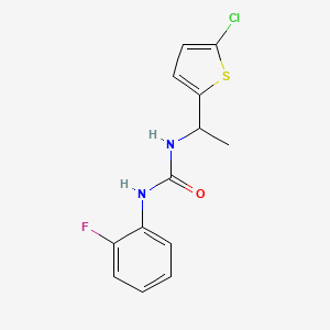 1-[1-(5-Chlorothiophen-2-yl)ethyl]-3-(2-fluorophenyl)urea