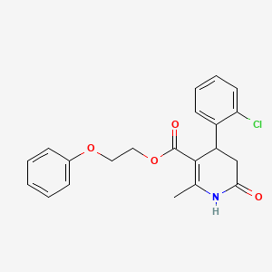 2-Phenoxyethyl 4-(2-chlorophenyl)-2-methyl-6-oxo-1,4,5,6-tetrahydropyridine-3-carboxylate