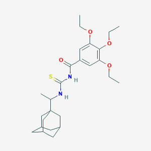 molecular formula C26H38N2O4S B470472 N-[1-(1-adamantyl)ethylcarbamothioyl]-3,4,5-triethoxybenzamide CAS No. 445420-14-4