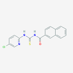 molecular formula C17H12ClN3OS B470481 N-[(5-chloropyridin-2-yl)carbamothioyl]naphthalene-2-carboxamide CAS No. 445420-21-3