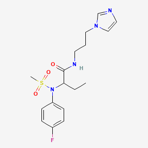 2-[(4-fluorophenyl)(methylsulfonyl)amino]-N-[3-(1H-imidazol-1-yl)propyl]butanamide