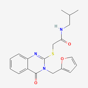 2-{[3-(2-FURYLMETHYL)-4-OXO-3,4-DIHYDRO-2-QUINAZOLINYL]SULFANYL}-N~1~-ISOBUTYLACETAMIDE