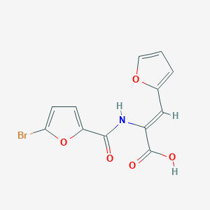 (Z)-2-[(5-bromofuran-2-carbonyl)amino]-3-(furan-2-yl)prop-2-enoic acid