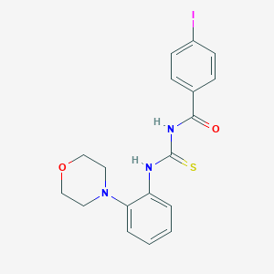 molecular formula C18H18IN3O2S B470523 4-iodo-N-{[2-(morpholin-4-yl)phenyl]carbamothioyl}benzamide CAS No. 530109-07-0