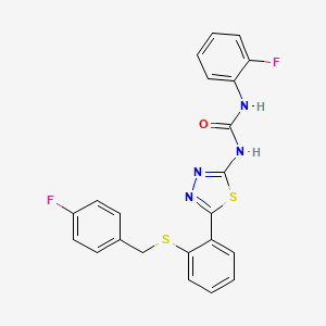 1-(5-{2-[(4-Fluorobenzyl)sulfanyl]phenyl}-1,3,4-thiadiazol-2-yl)-3-(2-fluorophenyl)urea