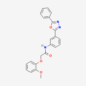 2-(2-methoxyphenoxy)-N-[3-(5-phenyl-1,3,4-oxadiazol-2-yl)phenyl]acetamide