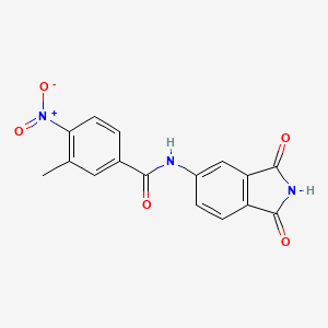 N-(1,3-dioxo-2,3-dihydro-1H-isoindol-5-yl)-3-methyl-4-nitrobenzamide