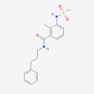 2-methyl-3-[(methylsulfonyl)amino]-N-(3-phenylpropyl)benzamide