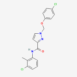 N~3~-(3-CHLORO-2-METHYLPHENYL)-1-[(4-CHLOROPHENOXY)METHYL]-1H-PYRAZOLE-3-CARBOXAMIDE