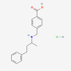 molecular formula C18H22ClNO2 B4705277 4-{[(1-methyl-3-phenylpropyl)amino]methyl}benzoic acid hydrochloride 