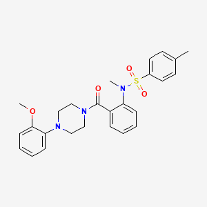 N-(2-{[4-(2-methoxyphenyl)-1-piperazinyl]carbonyl}phenyl)-N,4-dimethylbenzenesulfonamide