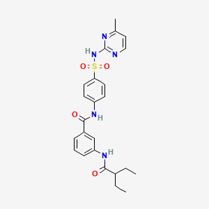 3-(2-ETHYLBUTANAMIDO)-N-{4-[(4-METHYLPYRIMIDIN-2-YL)SULFAMOYL]PHENYL}BENZAMIDE