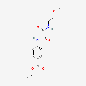 ETHYL 4-{[(2-METHOXYETHYL)CARBAMOYL]FORMAMIDO}BENZOATE