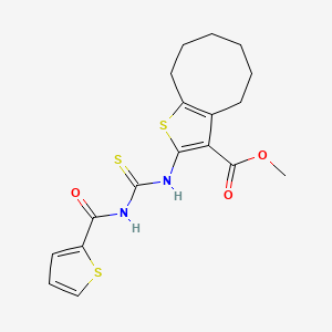 methyl 2-({[(2-thienylcarbonyl)amino]carbonothioyl}amino)-4,5,6,7,8,9-hexahydrocycloocta[b]thiophene-3-carboxylate