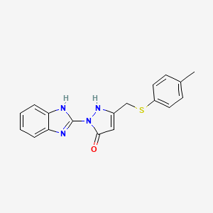 1-(1H-benzimidazol-2-yl)-3-{[(4-methylphenyl)thio]methyl}-1H-pyrazol-5-ol