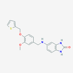 molecular formula C20H19N3O3S B470550 5-{[3-methoxy-4-(2-thienylmethoxy)benzyl]amino}-1,3-dihydro-2H-benzimidazol-2-one CAS No. 665013-67-2