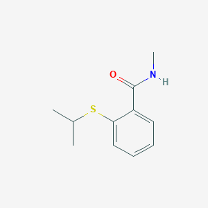 molecular formula C11H15NOS B4706307 N-methyl-2-(propan-2-ylsulfanyl)benzamide 