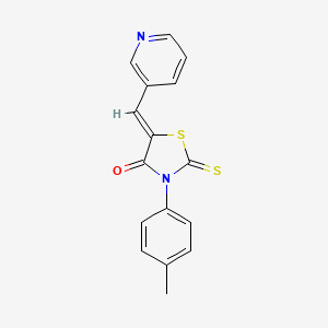 molecular formula C16H12N2OS2 B4706321 3-(4-methylphenyl)-5-(3-pyridinylmethylene)-2-thioxo-1,3-thiazolidin-4-one 