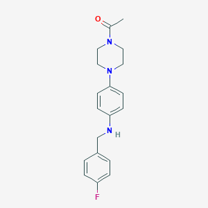 molecular formula C19H22FN3O B470649 1-{4-[4-(4-Fluoro-benzylamino)-phenyl]-piperazin-1-yl}-ethanone CAS No. 665015-20-3