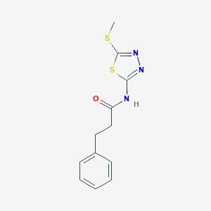 molecular formula C12H13N3OS2 B470689 N-[5-(methylthio)-1,3,4-thiadiazol-2-yl]-3-phenylpropanamide CAS No. 476464-09-2