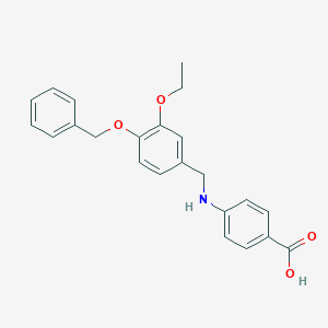 molecular formula C23H23NO4 B470775 4-{[4-(Benzyloxy)-3-ethoxybenzyl]amino}benzoic acid CAS No. 700851-95-2