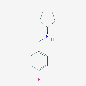 molecular formula C12H16FN B470792 Cyclopentyl-(4-fluoro-benzyl)-amine CAS No. 85952-73-4