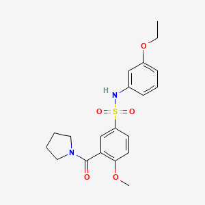 N-(3-ethoxyphenyl)-4-methoxy-3-(1-pyrrolidinylcarbonyl)benzenesulfonamide