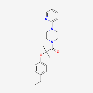 1-[2-(4-ethylphenoxy)-2-methylpropanoyl]-4-(2-pyridinyl)piperazine