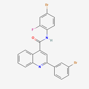 N-(4-bromo-2-fluorophenyl)-2-(3-bromophenyl)-4-quinolinecarboxamide