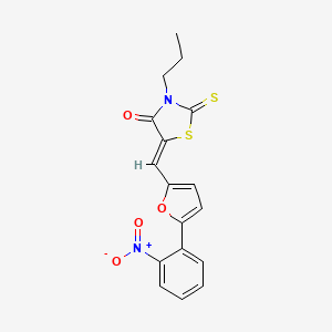 5-{[5-(2-nitrophenyl)-2-furyl]methylene}-3-propyl-2-thioxo-1,3-thiazolidin-4-one