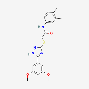 2-{[5-(3,5-dimethoxyphenyl)-4H-1,2,4-triazol-3-yl]thio}-N-(3,4-dimethylphenyl)acetamide