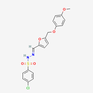 4-chloro-N'-({5-[(4-methoxyphenoxy)methyl]-2-furyl}methylene)benzenesulfonohydrazide