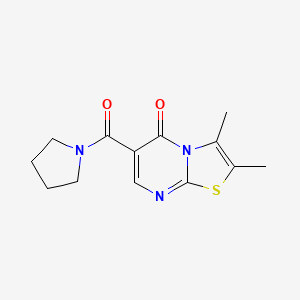 2,3-dimethyl-6-(1-pyrrolidinylcarbonyl)-5H-[1,3]thiazolo[3,2-a]pyrimidin-5-one