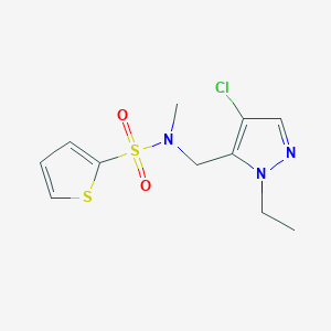 N-[(4-chloro-1-ethyl-1H-pyrazol-5-yl)methyl]-N-methyl-2-thiophenesulfonamide