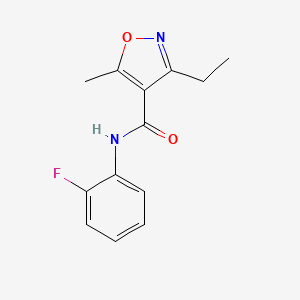 3-ethyl-N-(2-fluorophenyl)-5-methyl-4-isoxazolecarboxamide