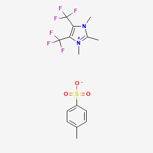 molecular formula C15H16F6N2O3S B4708212 1,2,3-trimethyl-4,5-bis(trifluoromethyl)-1H-imidazol-3-ium 4-methylbenzenesulfonate 