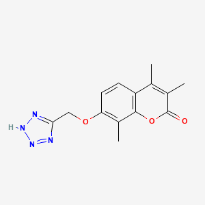 3,4,8-trimethyl-7-(1H-tetrazol-5-ylmethoxy)-2H-chromen-2-one