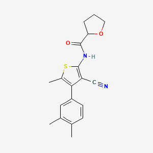 molecular formula C19H20N2O2S B4708218 N-[3-cyano-4-(3,4-dimethylphenyl)-5-methyl-2-thienyl]tetrahydro-2-furancarboxamide 