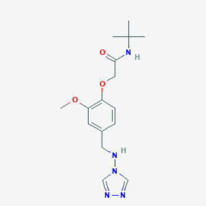 molecular formula C16H23N5O3 B470836 N-tert-Butyl-2-[2-methoxy-4-([1,2,4]triazol-4-ylaminomethyl)-phenoxy]-acetamide CAS No. 701220-99-7