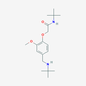 molecular formula C18H30N2O3 B470839 N-tert-butyl-2-{4-[(tert-butylamino)methyl]-2-methoxyphenoxy}acetamide CAS No. 723751-92-6