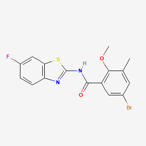 5-bromo-N-(6-fluoro-1,3-benzothiazol-2-yl)-2-methoxy-3-methylbenzamide