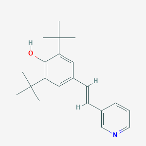 molecular formula C21H27NO B047084 2,6-二叔丁基-4-(2-(3-吡啶基)乙烯基)苯酚 CAS No. 116376-62-6