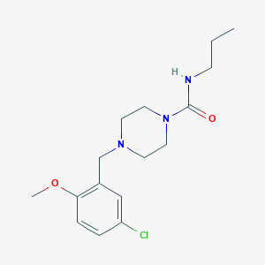 4-(5-chloro-2-methoxybenzyl)-N-propyl-1-piperazinecarboxamide