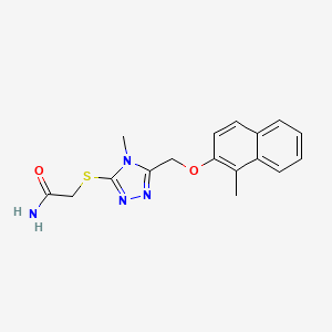 2-[(4-methyl-5-{[(1-methyl-2-naphthyl)oxy]methyl}-4H-1,2,4-triazol-3-yl)thio]acetamide