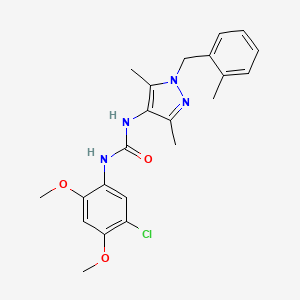 N-(5-chloro-2,4-dimethoxyphenyl)-N'-[3,5-dimethyl-1-(2-methylbenzyl)-1H-pyrazol-4-yl]urea