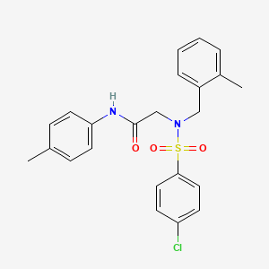 N~2~-[(4-chlorophenyl)sulfonyl]-N~2~-(2-methylbenzyl)-N~1~-(4-methylphenyl)glycinamide