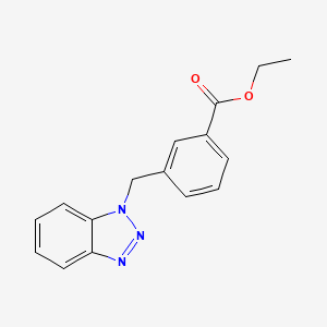 molecular formula C16H15N3O2 B4708506 ethyl 3-(1H-1,2,3-benzotriazol-1-ylmethyl)benzoate 