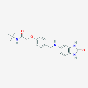N-(tert-butyl)-2-(4-{[(2-oxo-2,3-dihydro-1H-benzimidazol-5-yl)amino]methyl}phenoxy)acetamide